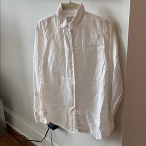 J Crew Perfect linen long sleeve button down